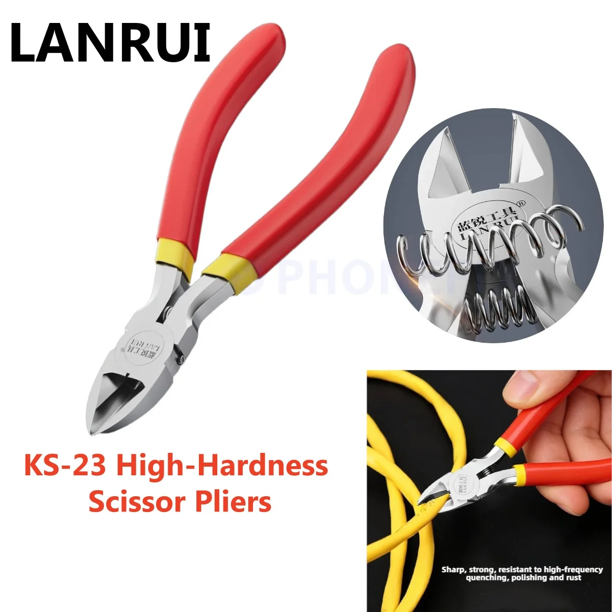 Mini Sharp Ultra-hard Diagonal Scissor Pliers Electronic Trimming Tool for Metal Plastic Nylon Wire Cable Precision Flush Cutter