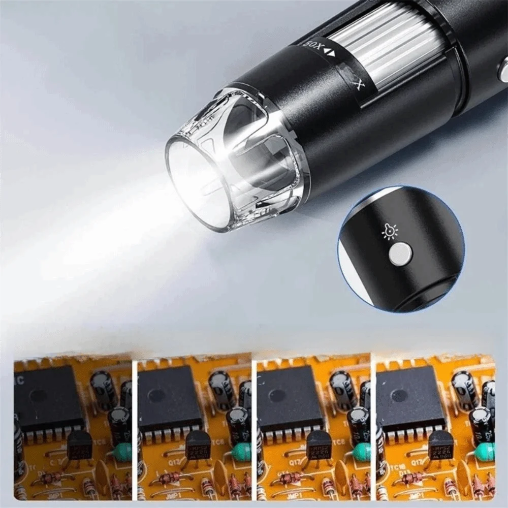 3 in 1 USB Digital Microscope 1600X/1000X/500X Portable Portable Inspection Camera Multi-use with Adjustable Stand