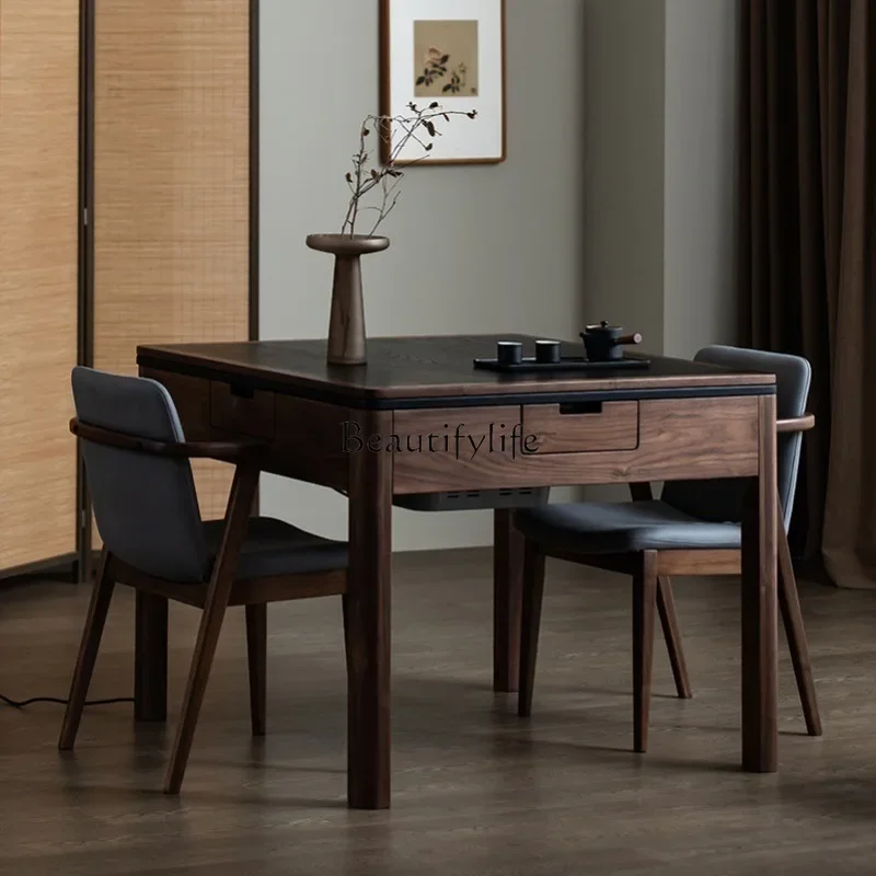 LD6New mahjong table automatic household solid wood