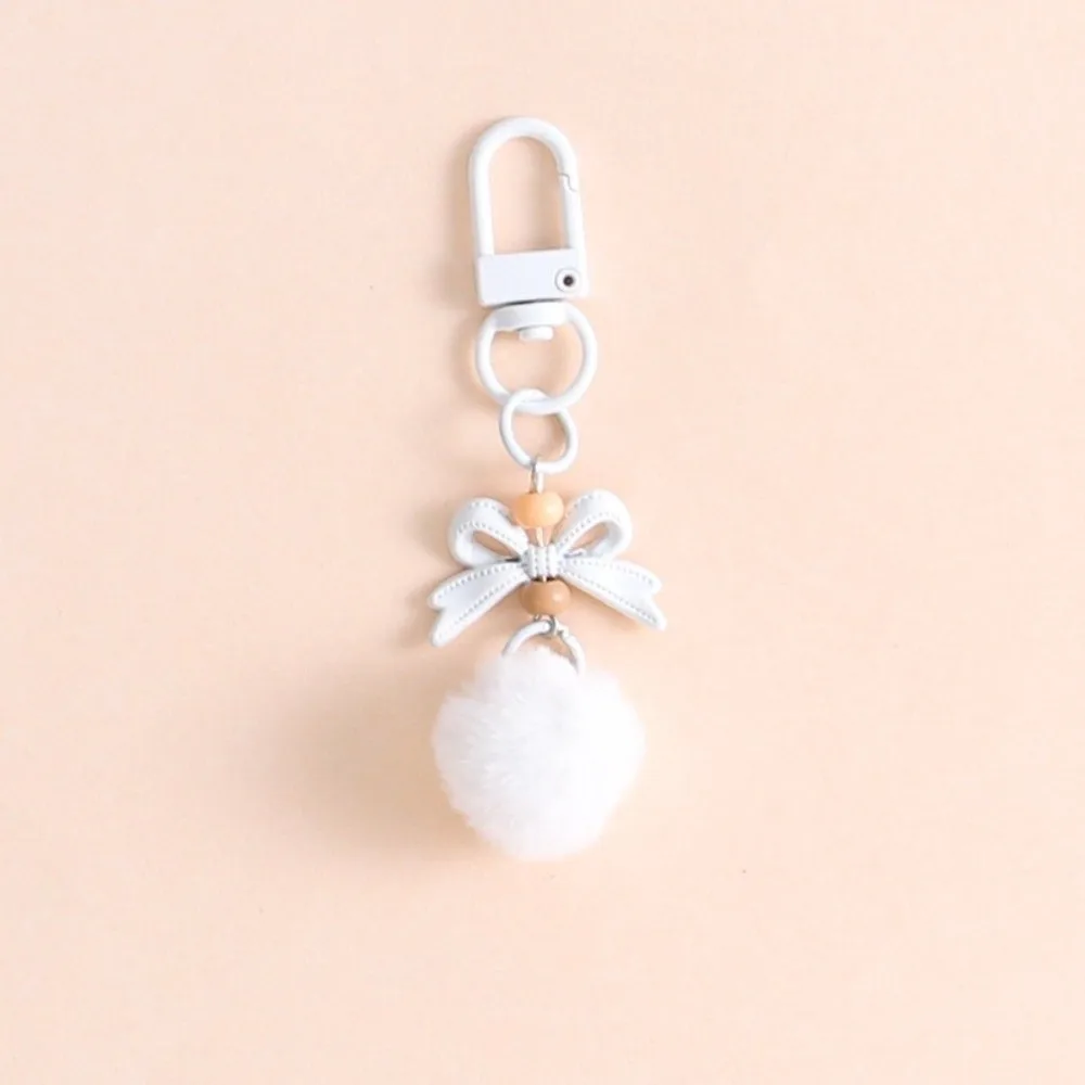 New Cartoon Keychain INS Cute Mobile Phone Lanyard Fur Ball Keyring Backpack Decoration