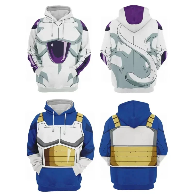 x;3,c'5\b/Vegeta IV Cosplay Hoodie 3D Printed Hooded Sweatshirt Men Women Casual Streetwear Pullover20255'g,7\j'8/ view 3