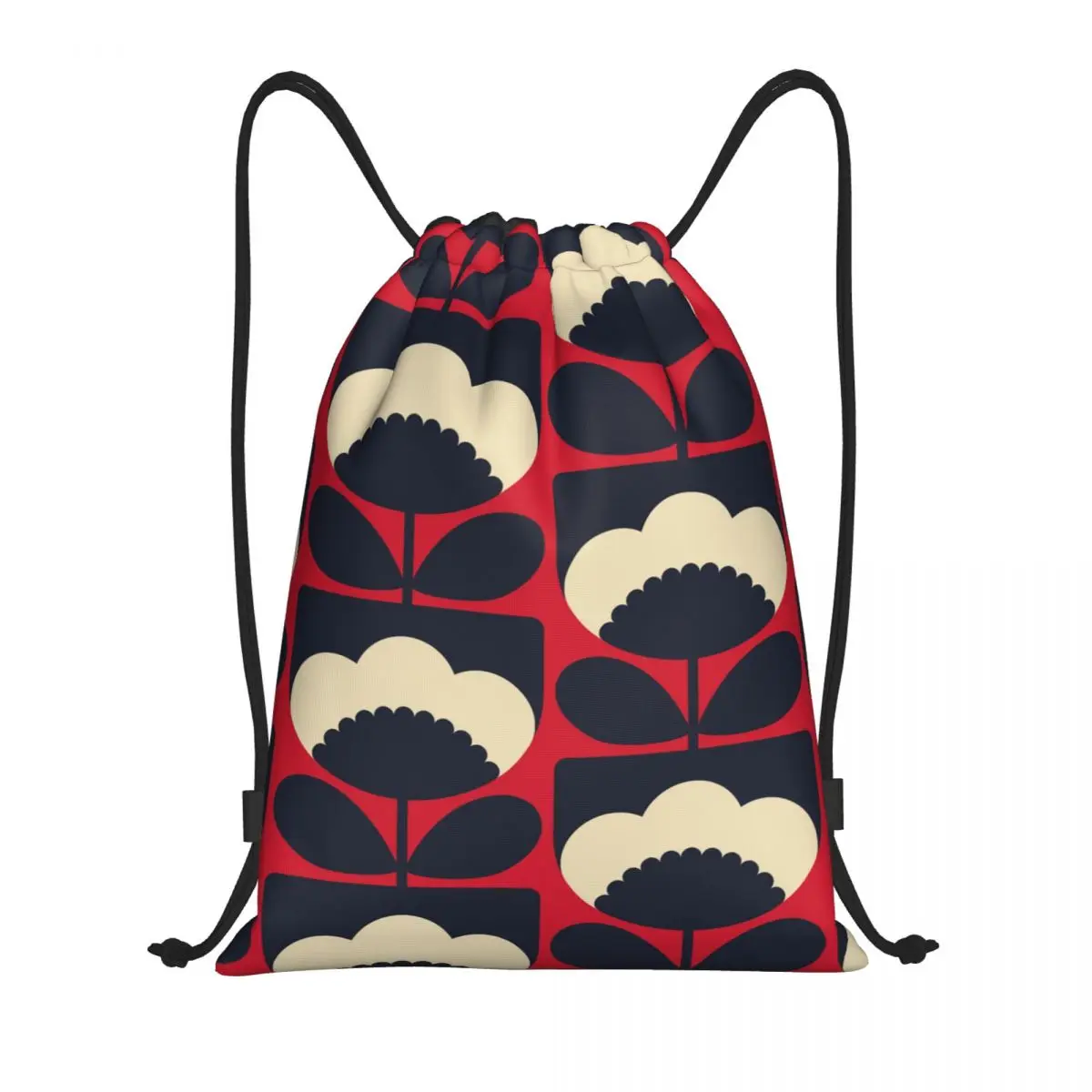 Orla Kiely Flower Scandinavian Geometric Style Drawstring Backpack Sports Gym Bag for Men Women Training Sackpack