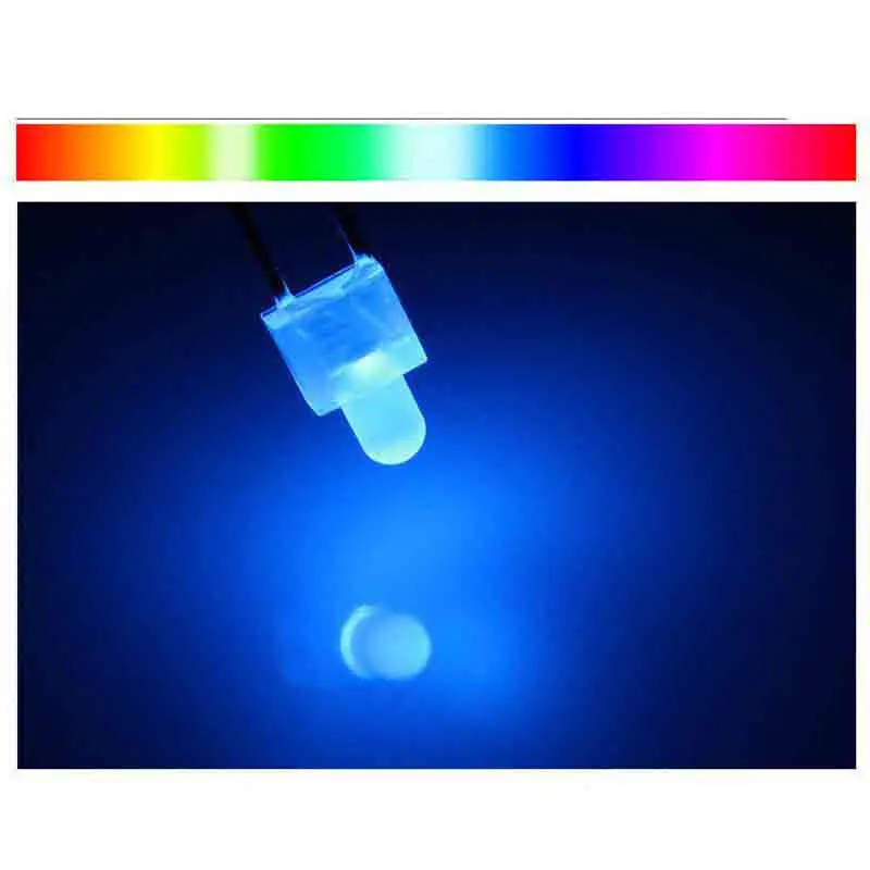 1000pcs /bag F2/2MM nipple mist long leg white and blue light LED light-emitting diode lamp beads for direct insertion