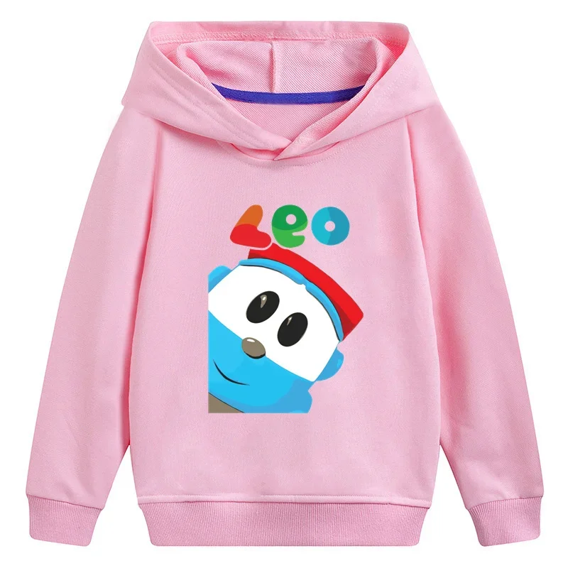 2024 Kids Hooded Hoodies Leo The Truck Tv Show Cartoon Children Sweatshirts Girls Clothes Cute Baby Boys Pullover Tops,KMT5481