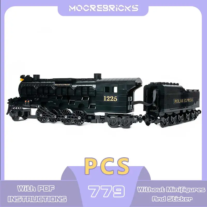 Popular The Polar Express Building Blocks Steam Train Model Mini Bricks Rail Vehicles Retro Toys Children\'s Holiday Gifts