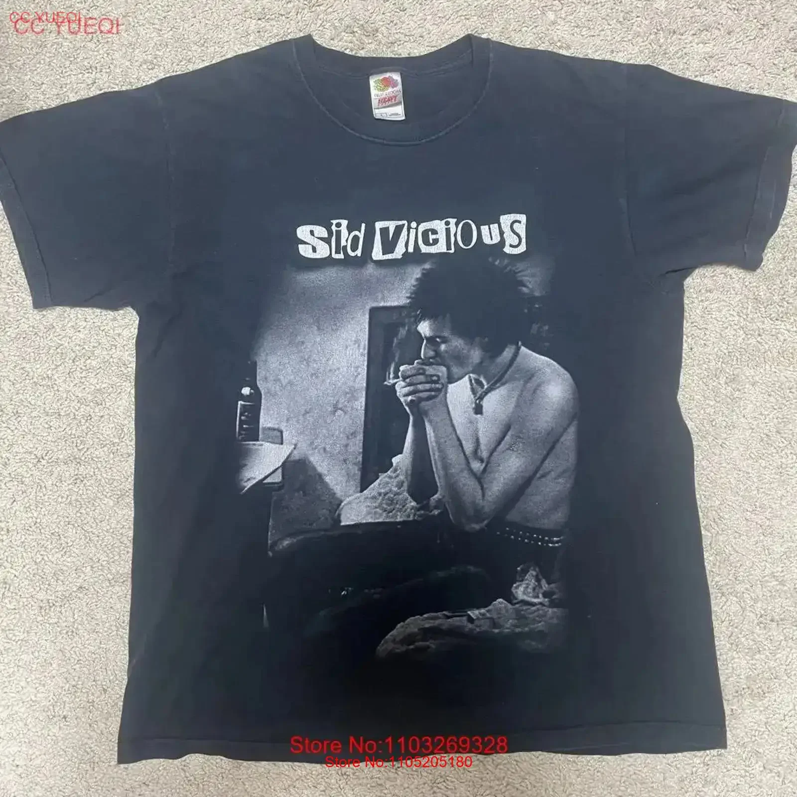 90s Sid Vicious Vintage T shirt Sex Pistols Band vintage Washed designer clothes fashion Breathable Versatile Slightly Soft