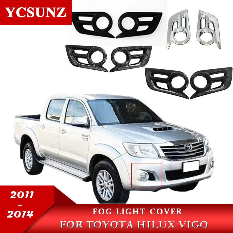 

Fog Light Cover Trim Accesorios For Toyota Hilux Vigo 2011 2012 2013 2014 Double Cabin Car Styling YCSUNZ