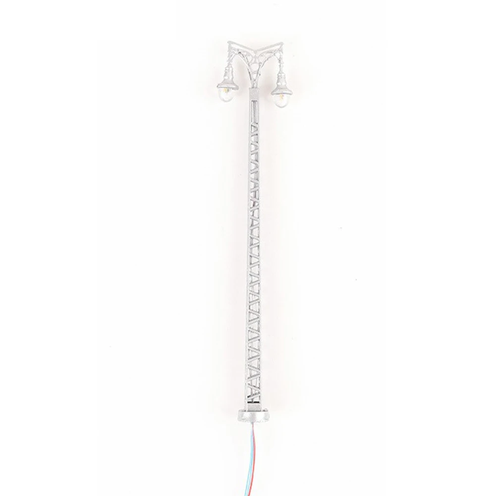 LED Street Light Model Railway 11.5*2.3cm 1:87 20mA Lattice Mast Light Light Layout Made With LEDs Metal + ABS