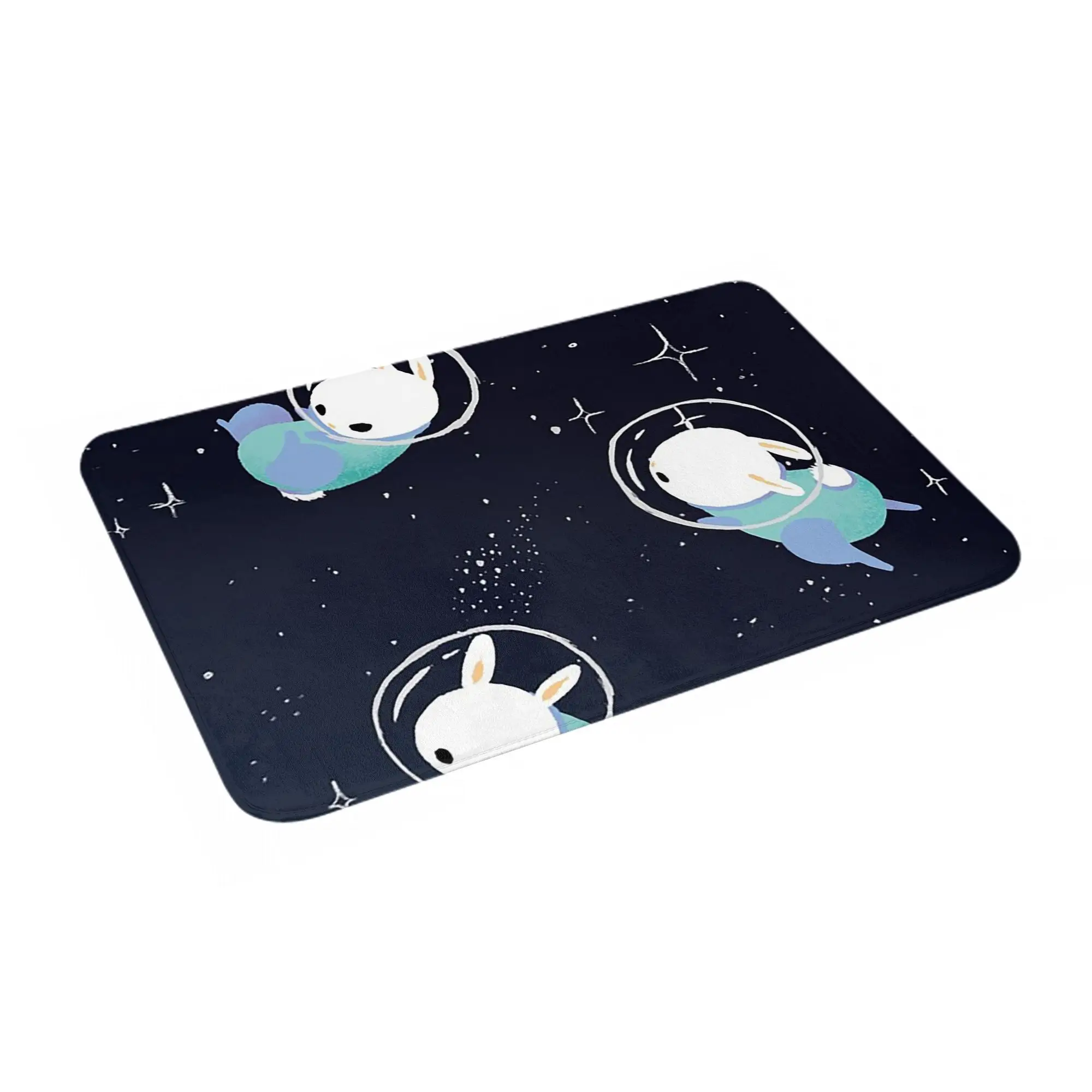 

Space Bunnies Anti-slip Doormat Floor Mat Antiwear Carpet Rug for Kitchen Entrance Home Balcony Footpad Mats