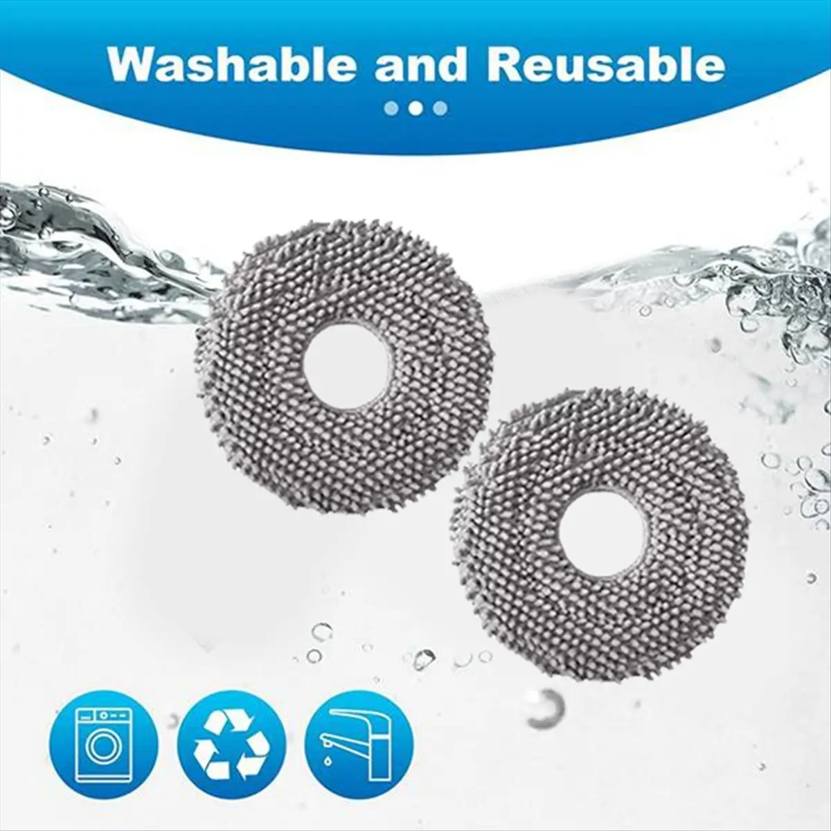 SHIP WITHIN 24 HOURS Mop Cloth Pads for Q MaxV/Q S/Q Pro Spare Parts Microfiber Washable Mop Pad Replacement