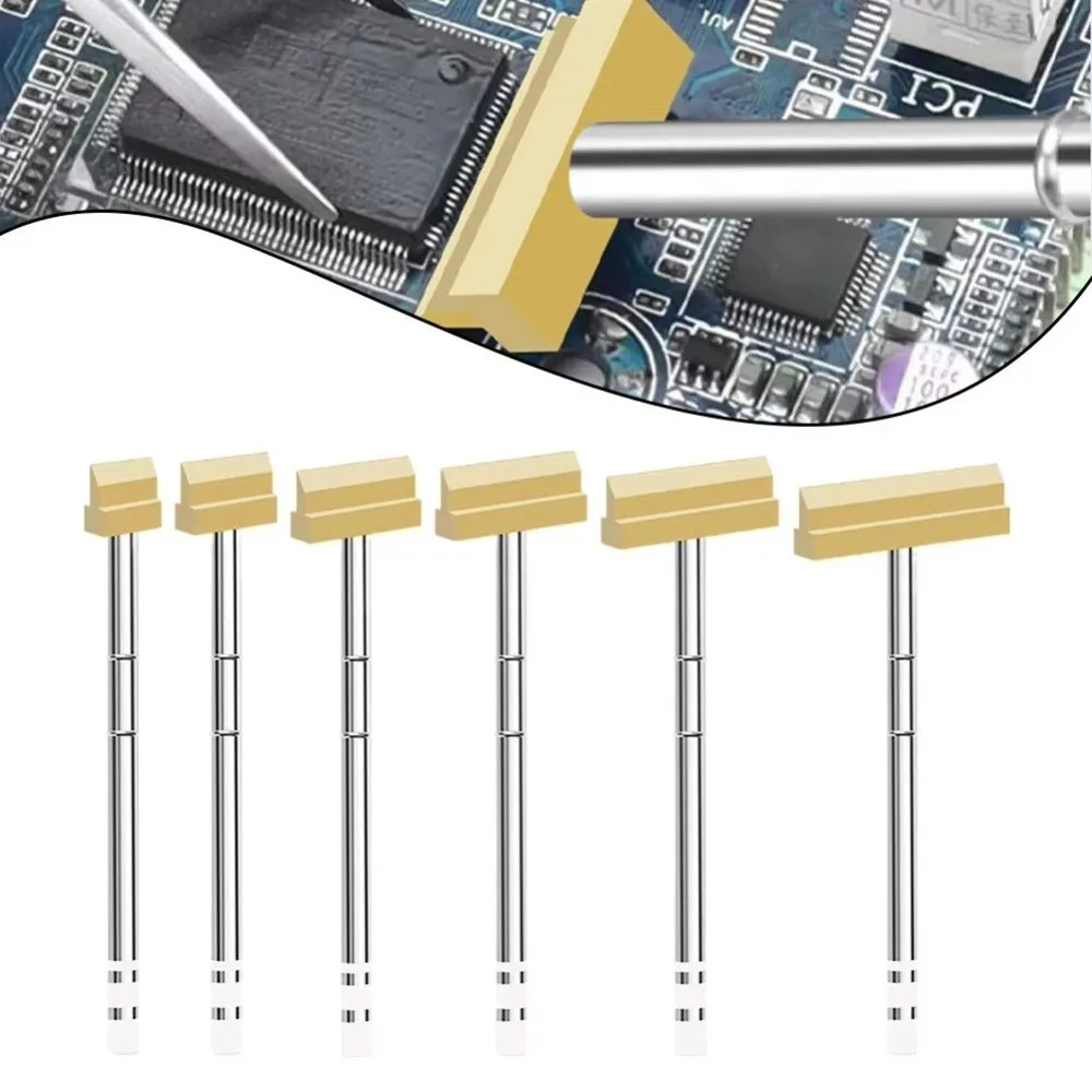 Brass Spade Soldering Iron Tip Shovel Shape Fast Heat Conduction Detachable Soldering Tip Smooth Tinning T12 Spade Tip
