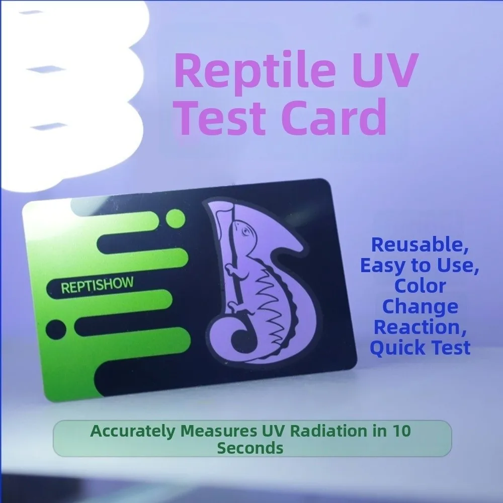 Durable High Precision UVB Test Card Compact Size Paper Tester UV Test Card Reusable Reptile UV Meter For Snake
