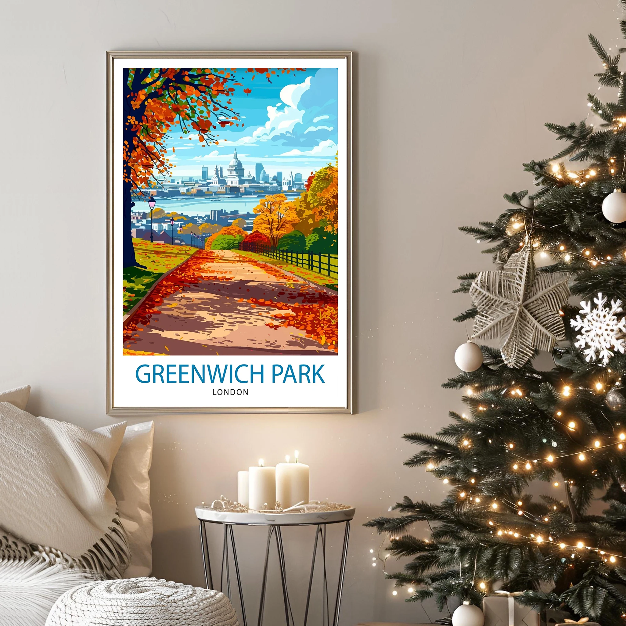 

Greenwich Park London Travel Print Wall Decor,Wall Art,Greenwich Park Wall Hanging Home Decoration,Gift for British Art Lovers