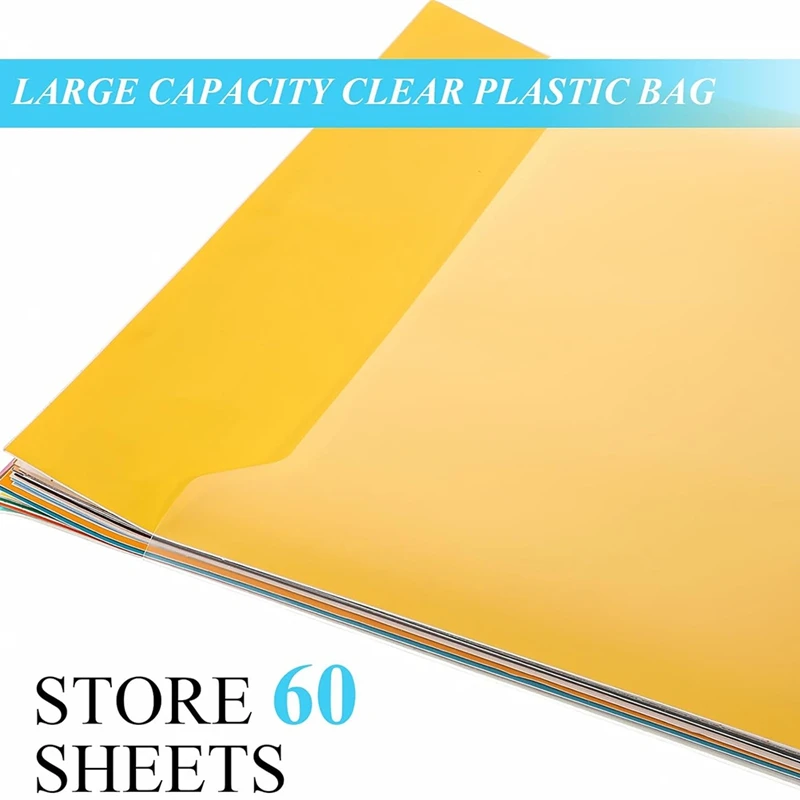 36 Pcs 12X12 Scrapbook Paper Storage Organizer With 90 Pcs Sticky Index Tabs For Holds Scrapbook Paper Cardstock Vinyl