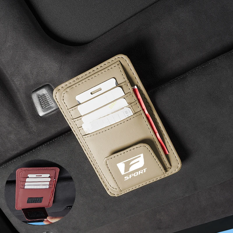 

Car Sun Visor Leather Storage Bag Storage Sunglasses Ticket Card For Lexus Fsport LS430 LS460 LS RX300 GS NX RX RX GX460 GX RC