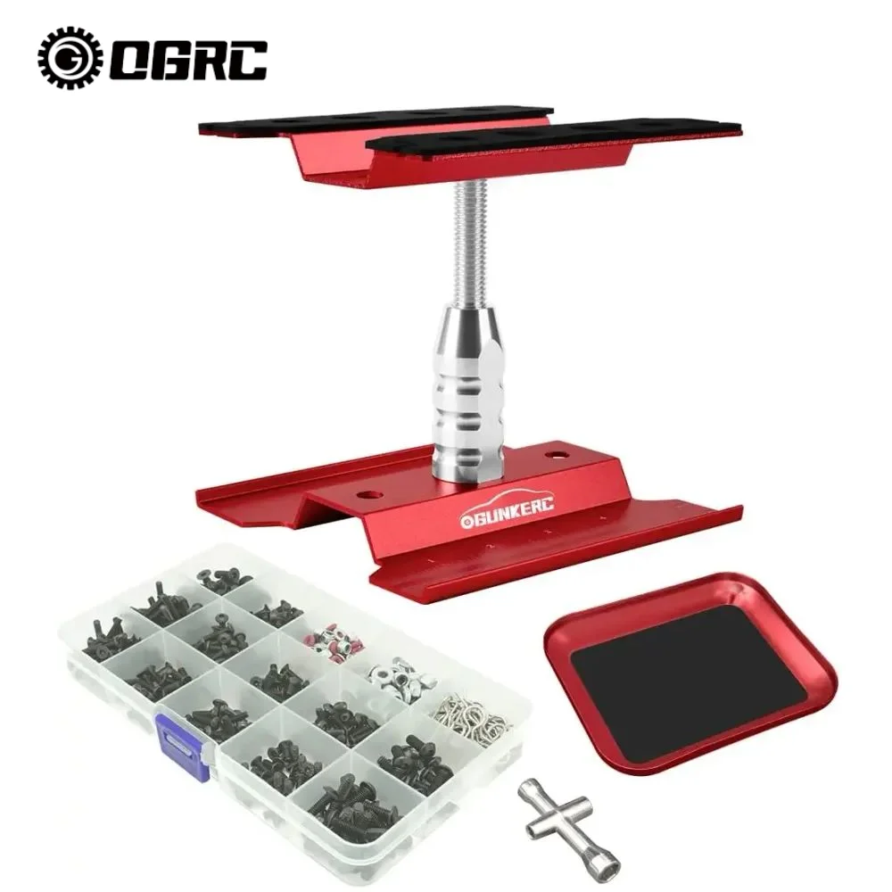 OGRC Car Repair Work Stand Repair Tool Set 360 Degree Rotation And 521 PCS RC Screws Kit for 1/8 1/10 1/12 1/16 1/18 RC Car