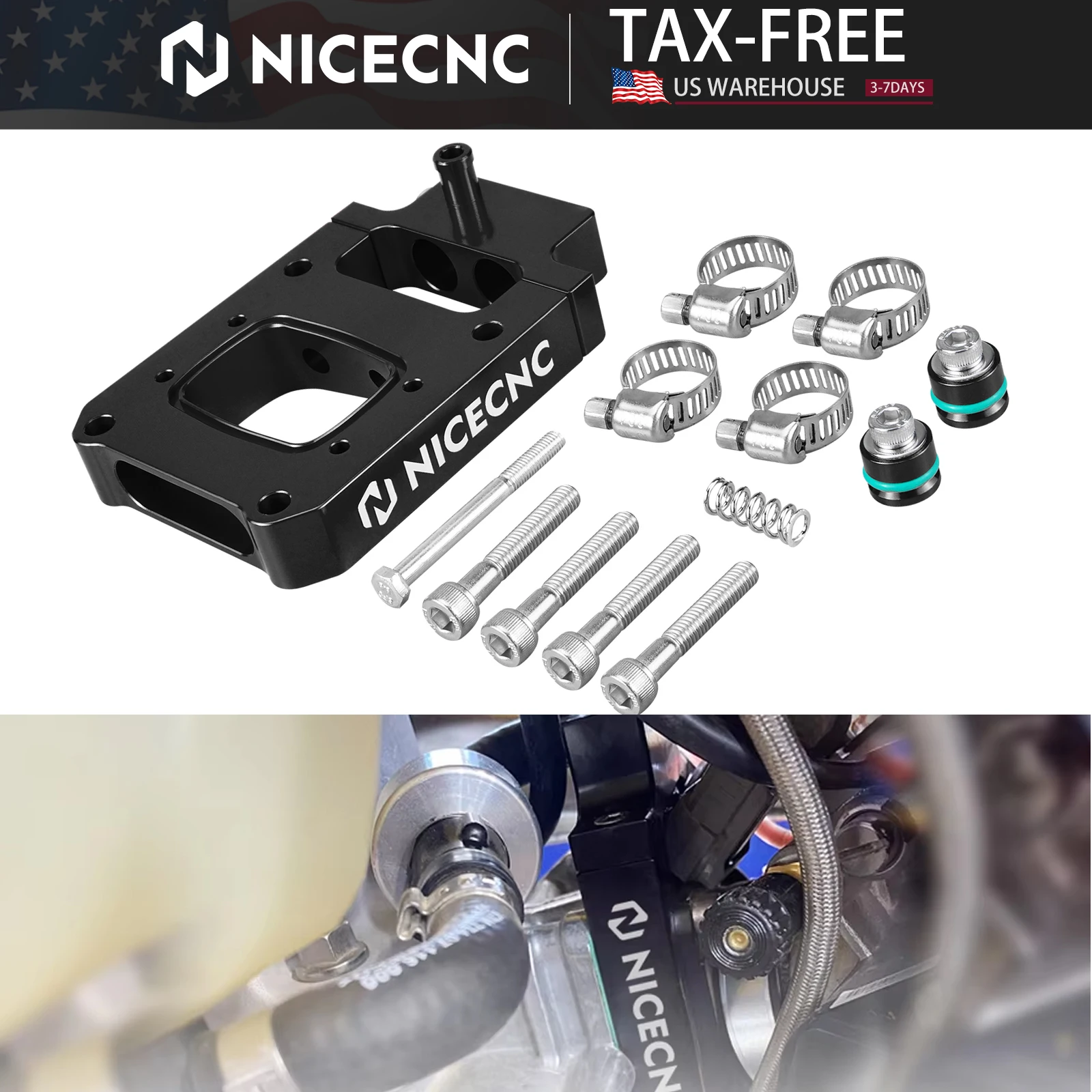 (US Stock) For 2023 2022 GasGas EC 300 EC 250 EX 300 EX 250 TPI Injector Relocation Block For Husqvarna TE 300i 250i 150i TX300i
