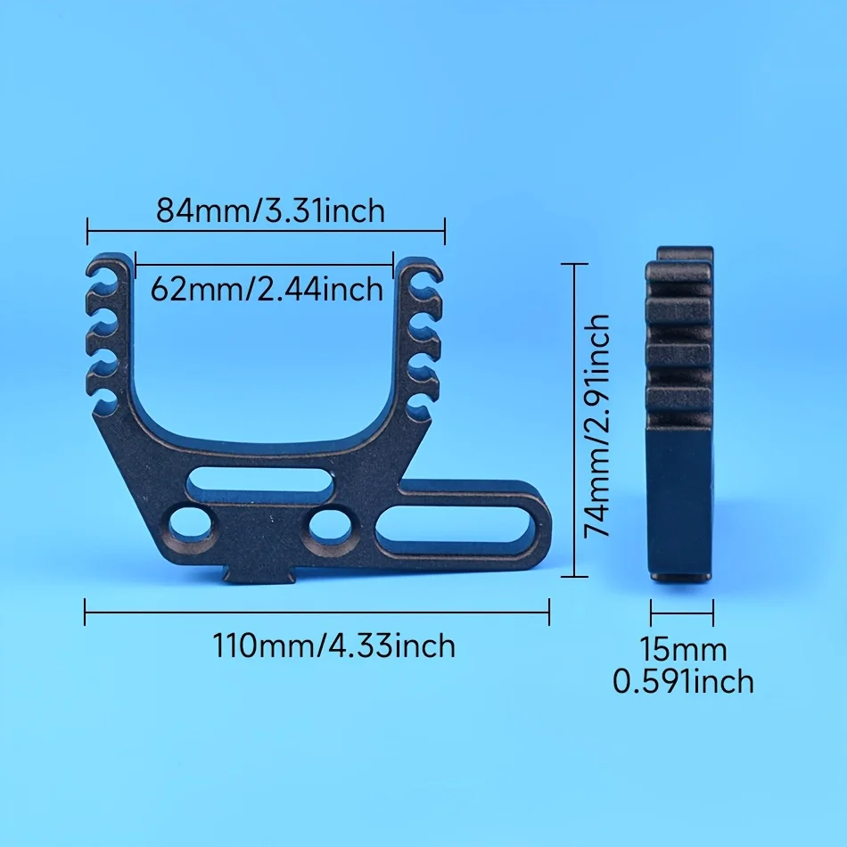 1pc Ferramenta de Reparação em Liga Preta & Cabeça de Estilingue de 8 Furos - Acessórios de Brinquedo DIY para Manutenção de Caça/Pesca/Tiro com Arco, Durável