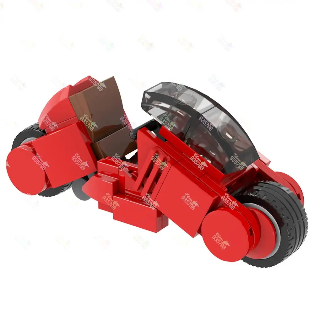 76 قطعة أنيمي دراجة نارية MOC اللبنات الإبداعية أكيرا Kaneda's Cyberpunk دراجة نارية نماذج لتقوم بها بنفسك التجمع لعب للأطفال بدون كعب 1256