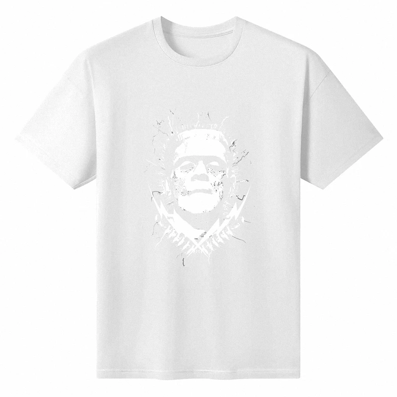 

Frankenstein Movie Thunder Halloween Skeleton Funny Tees Cotton Luxury Brand Vintage Oversized