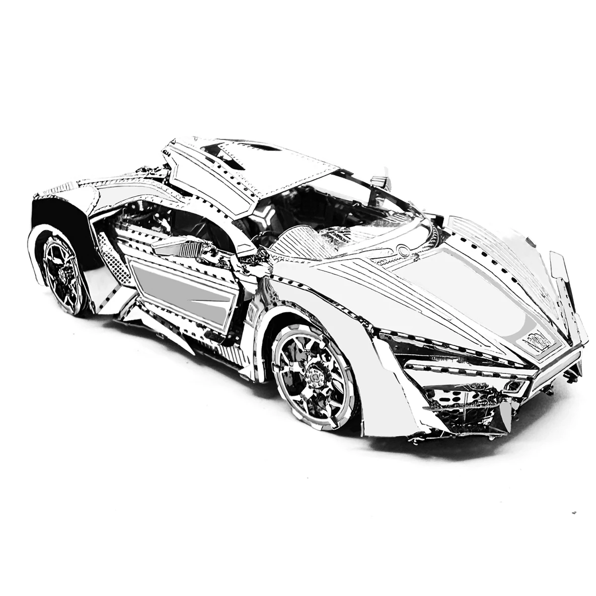 Supercar-rompecabezas de Metal 3D, kits de modelos DIY, rompecabezas cortado con láser, juguete para niños