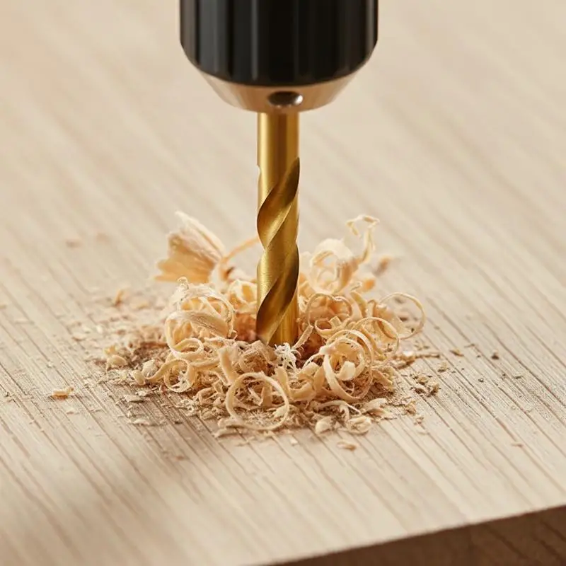 100 50pcs Titanium Coated HSS High Speed Steel Drill Set Precision Bits for  and Workshop
