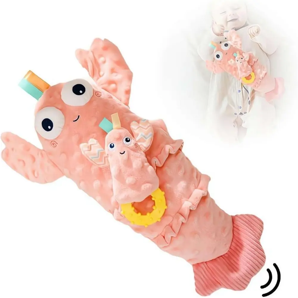 Cotton Soothing Doll Soft Rustling Lobster Baby Butt Patter Toys Remote-Controlled Velvet Electric Sleep Aid for Newborns Baby