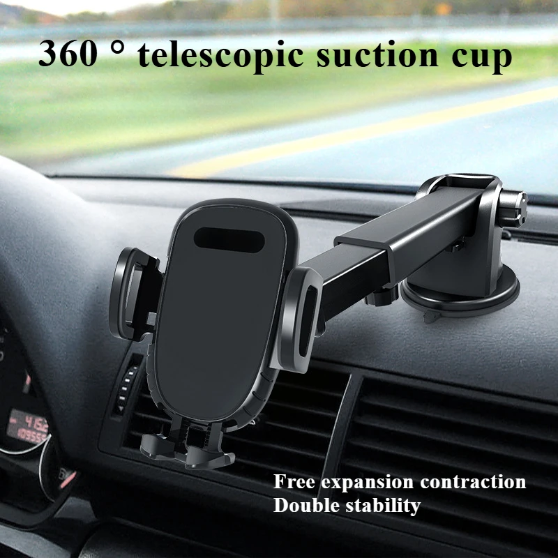 For New Car Phone Holder Upgrade with 360 Degree Rotating Suction Cup Instrument Panel Phone Navigation Holder 1pcs