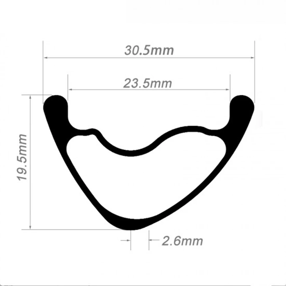 

Суперсветильник углеродный обод 29er, 30,5x19,5 мм, внутренняя ширина 23,5 мм, асимметричный бескамерный горный обод из углеродного волокна для XC AM