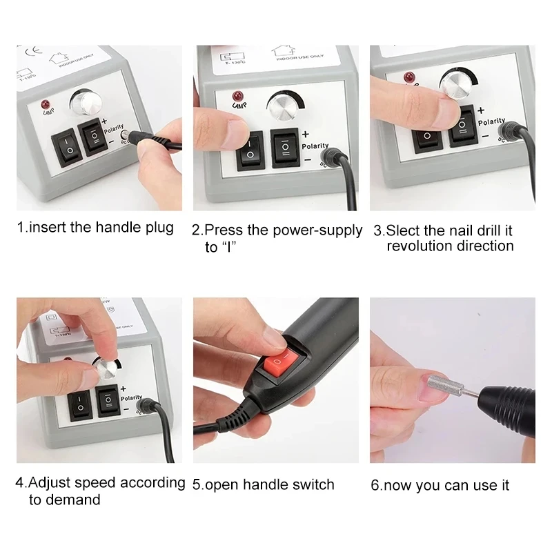 HALAIMAN High Quality Electric Nail Sander Driller Professional Material Nail Drill Machine Manicure Set Nail Accessories Tools