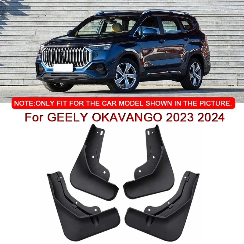 

For GEELY OKAVANGO 2023 2024 Car Styling ABS Car Mud Flaps Splash Guard Mudguards MudFlaps Front Rear Fender Auto Accessories