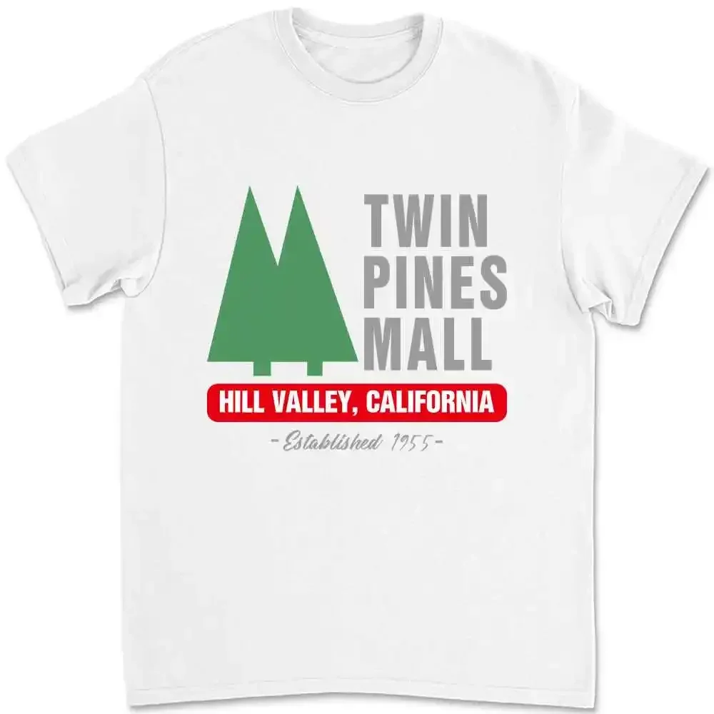 Back To The Future Inspired Twin Pines Mall Ecru T Shirt S L Xl Xxl 0SFV