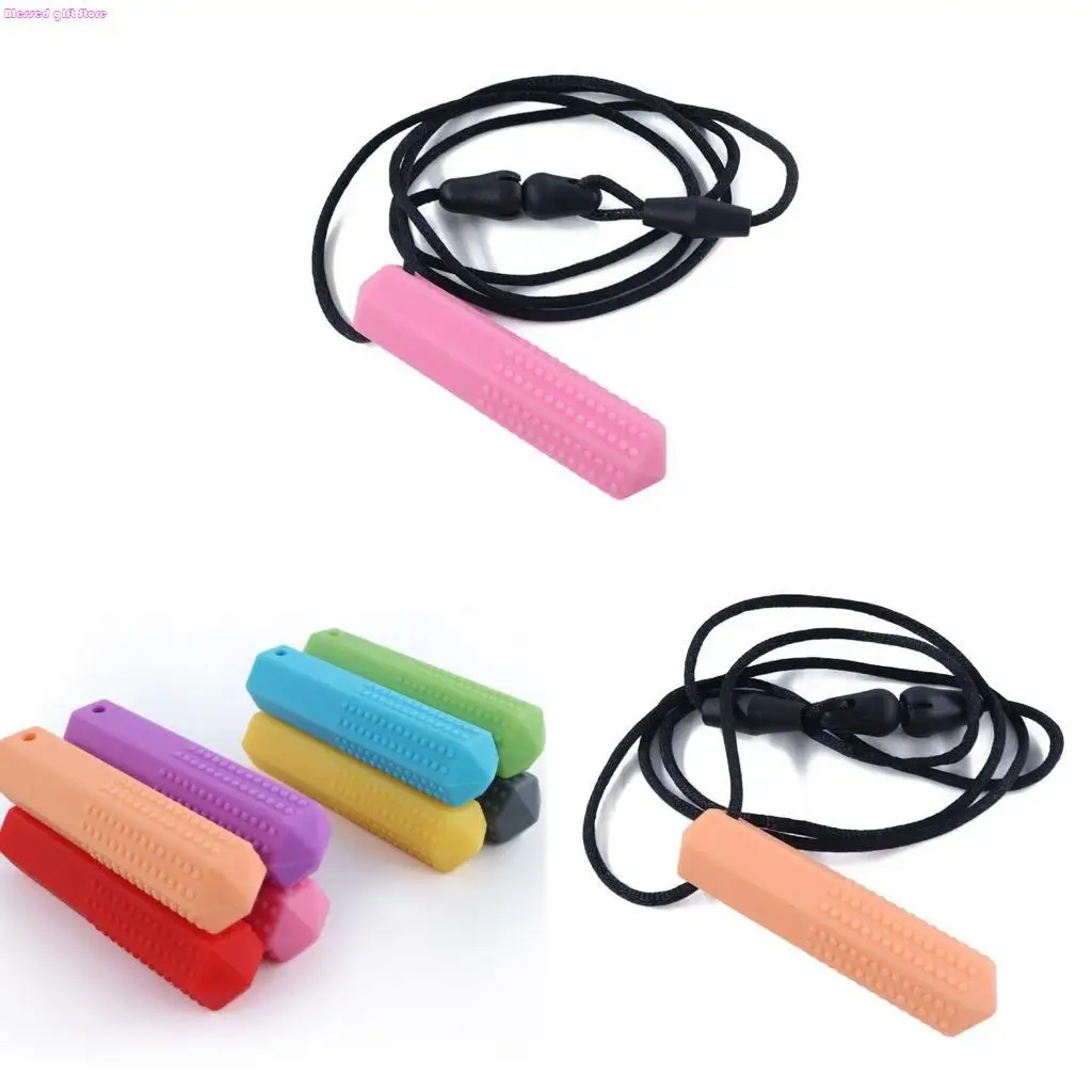 

D0JC Baby Teething Tools Colorful Silicone Infant Teether Toy DIY Necklace
