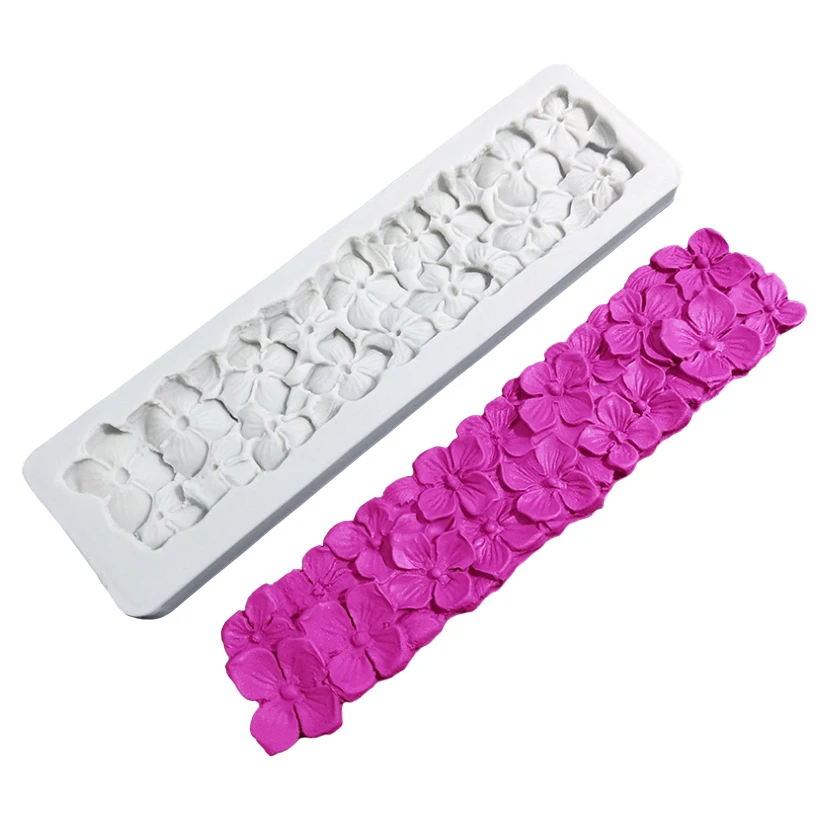 Hydrangea Lace Silicone Mold Sugarcraft Chocolate Cupcake Baking Mold Fondant Cake Decorating Tools