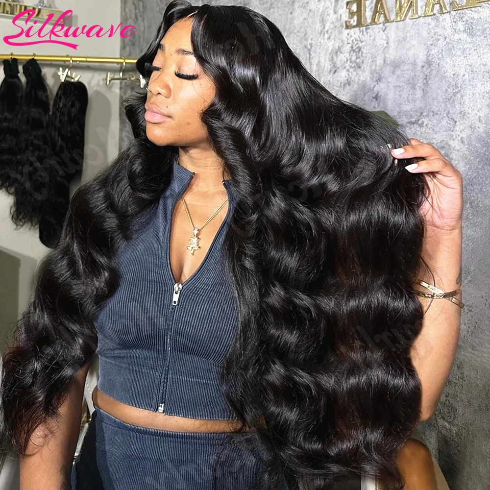 40 Inch 200 Density Body Wave 13x6 HD Lace Frontal Wigs 360 Full Transparent Lace Human Hair Wigs 100%  5x5 Wigs For Black Women