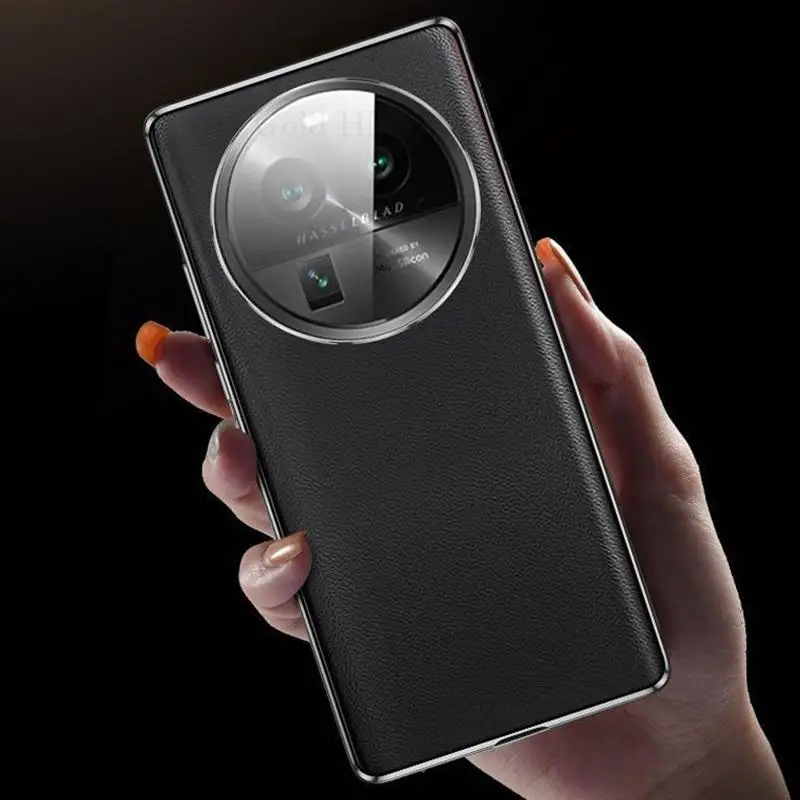 Funda For OPPO Find X6 Pro Leather Tempered Glass Phone Case For Find X5 X3 X6 Pro Double Sided Magnetic Absorption Flip Cover