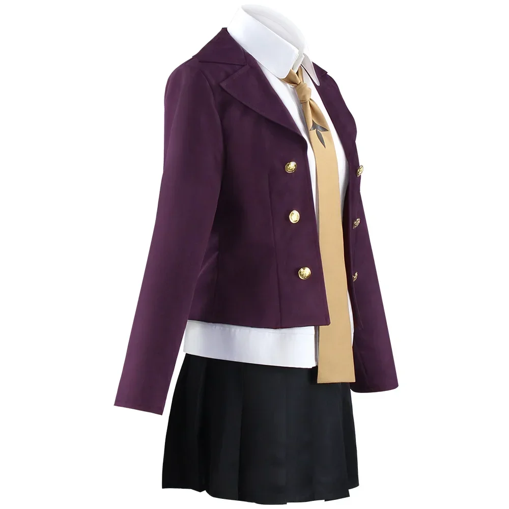 

Anime Danganronpa Kirigiri Kyouko Cosplay Costume Women Jacket+Shirt + Skirt Suit Long Wig For Halloween Show Costumes