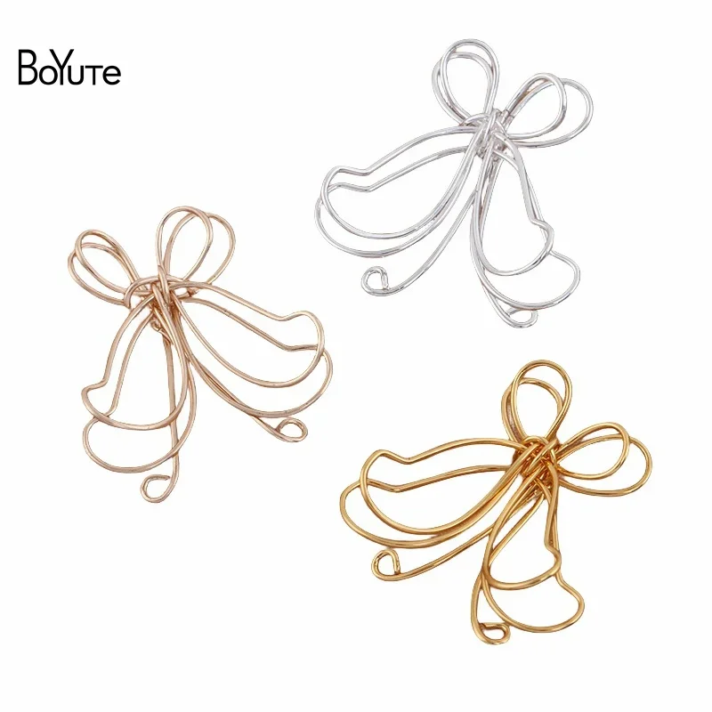 

BoYuTe (20 Pieces/Lot) 40*35MM Metal Iron Wire Winding Butterfly Materials Handmade Diy Jewelry Findings Components