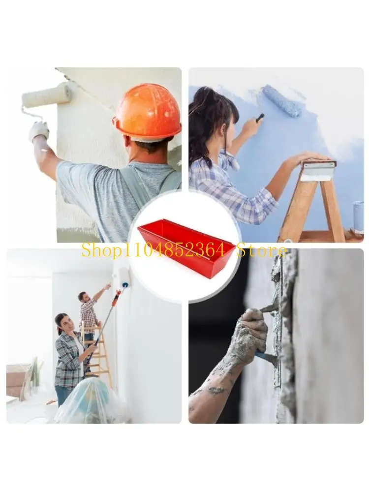 

652F грязевые поддоны со скребком из нержавеющей стали, сверхпрочные грязевые поддоны для гипсокартона, скребок для штукатурных