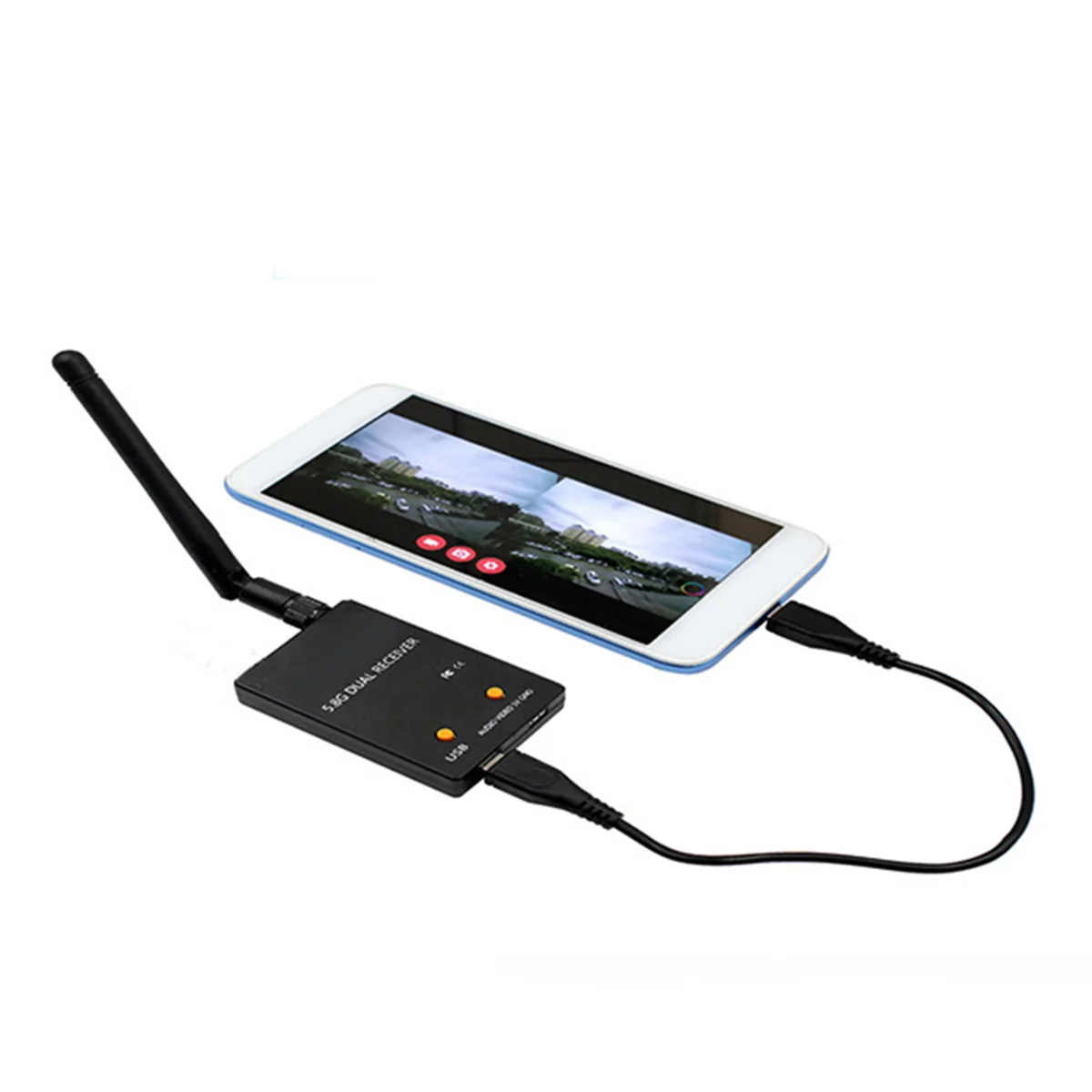

UVC OTG 5.8G 150CH Audio FPV Receiver Full Channel for Android Phone Tablet Transmitter RC Drone Parts