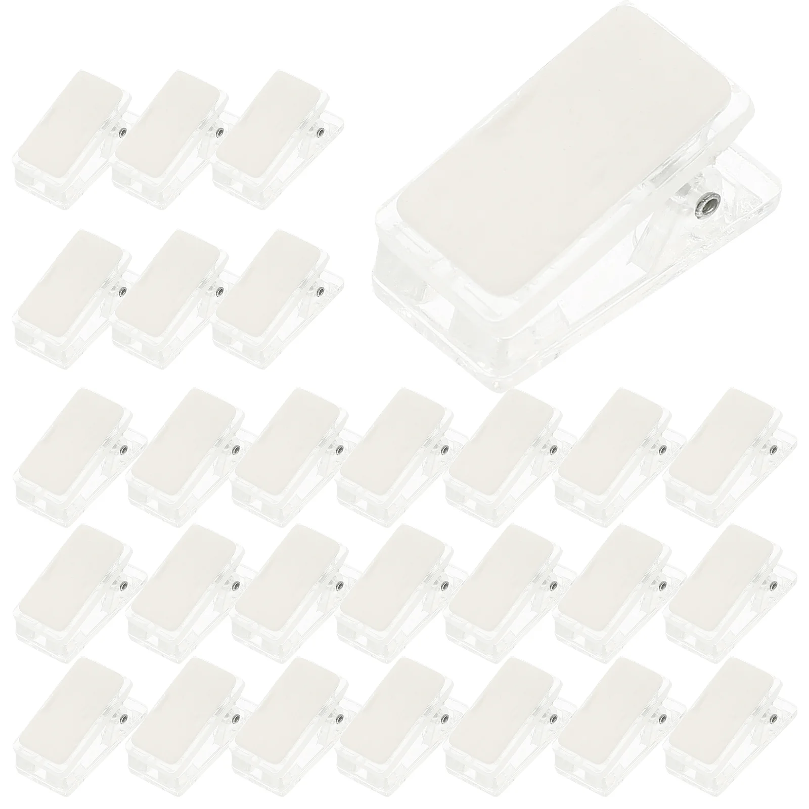 30 pçs lona auto-adesivo clipe roupas pendurado rack cartões de nome crachá clipes de parede para