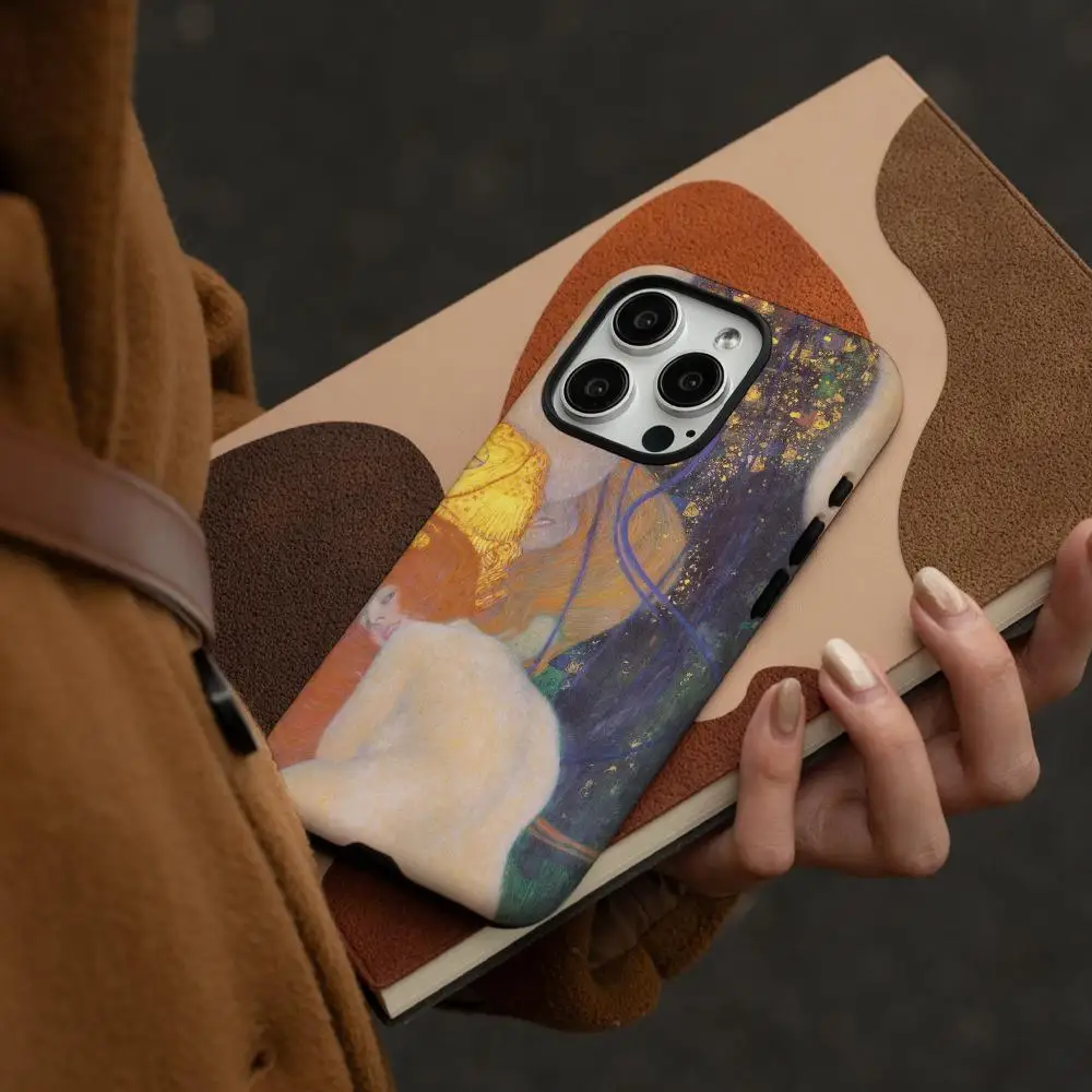 Funda de teléfono Gustav Klimt para Samsung Galaxy S25 24 23 22 Ultra Plus A56 36 26 carcasa dura HD brillante de doble capa