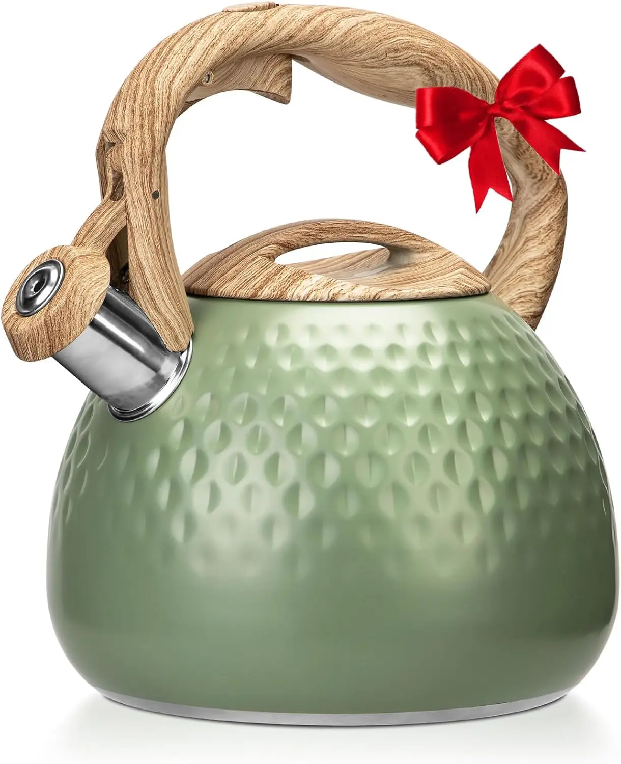 

2.5 Quart Stainless Steel Tea Kettle with Whistle, Anti-Heat Handle, Suitable for All Stovetops