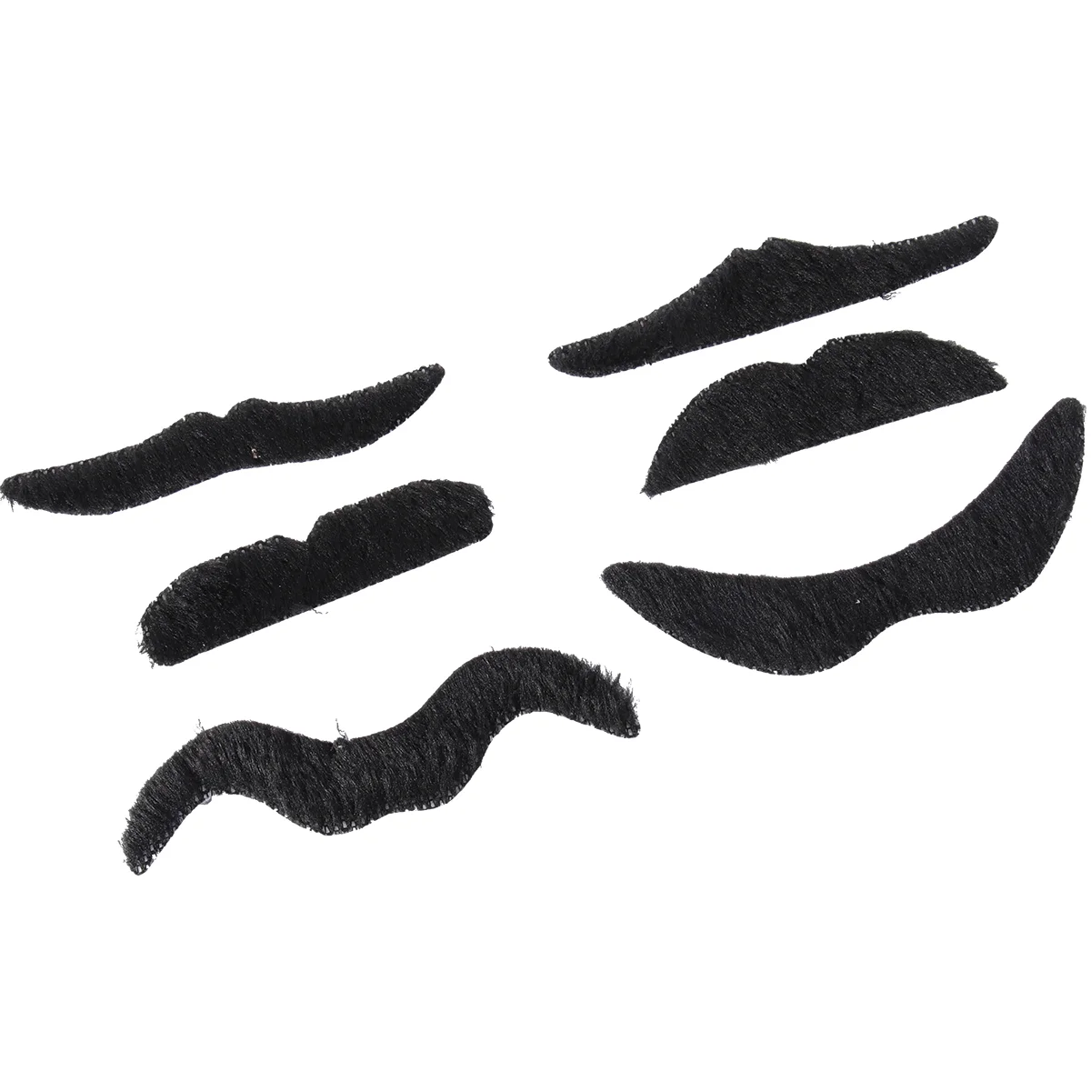 

6 Pcs Cosplay Props Self Adhesive Mustaches Masquerade Party Decorations Fake Stickers Novelty