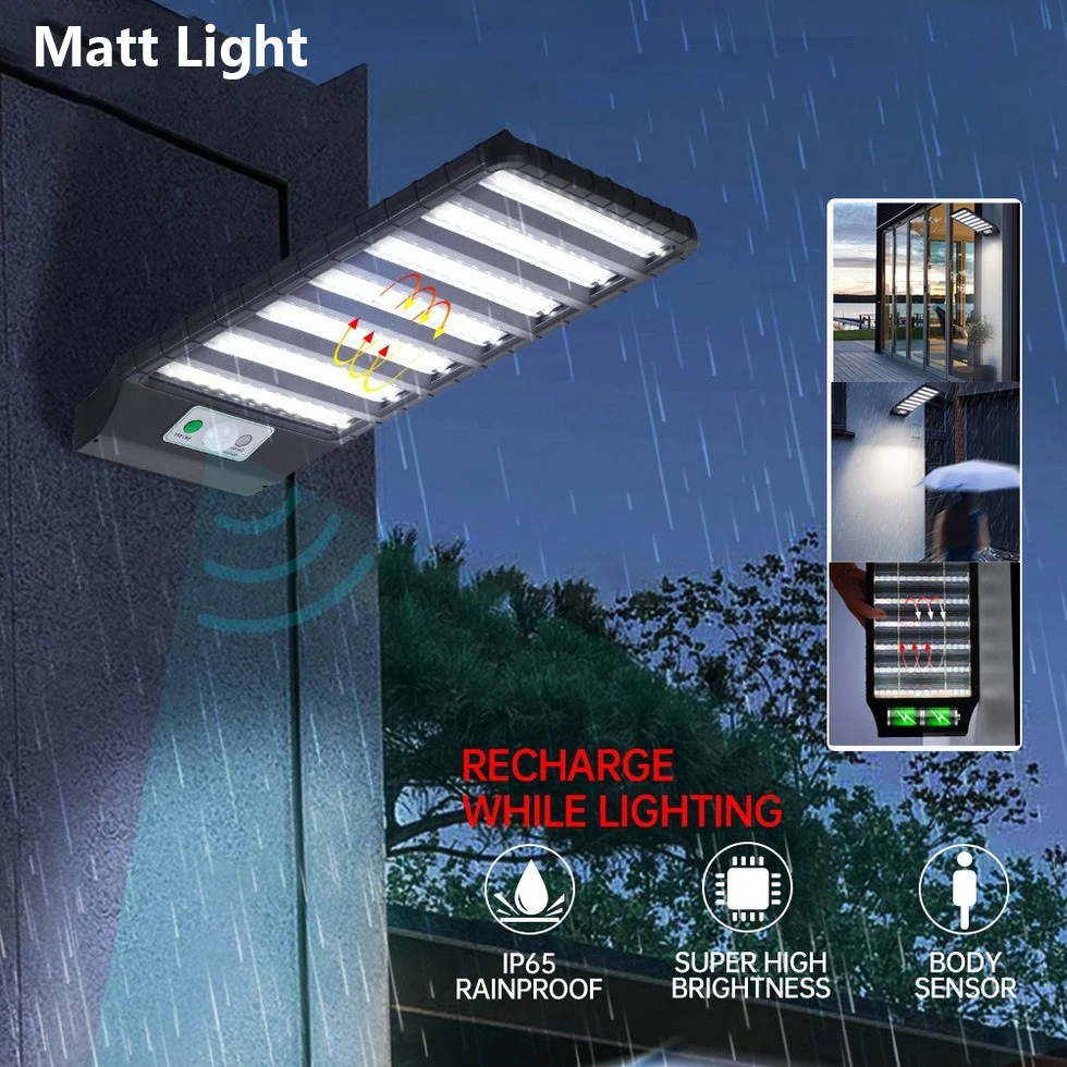 2022 Outdoor Solar Led Light Strong Powerful Solar Sensor Street Lights Outdoor IP65 Waterproof Garden Exterior Lamp With Sensor
