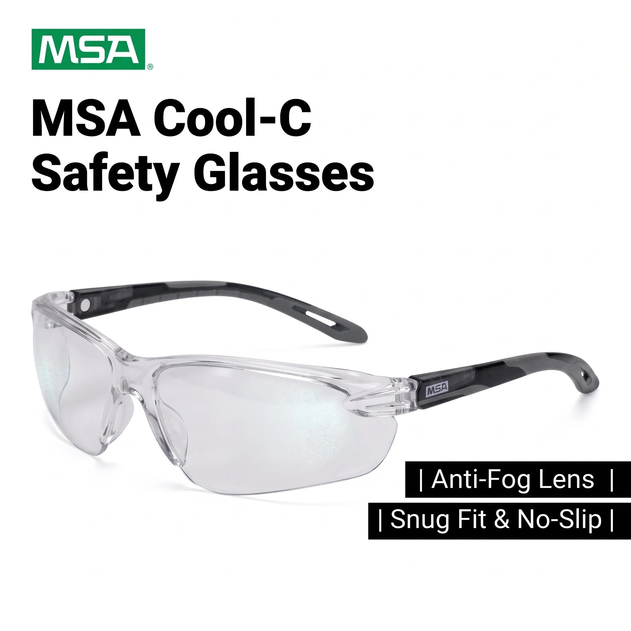 MSA 10167732 Safety Glasses for Work Clear Anti Fog UV Protection Protective Eyewear Goggles Lentes de Seguridad Industrial