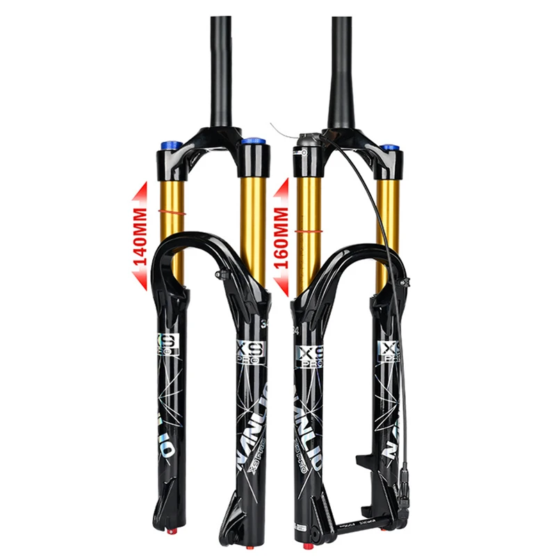 

Bicycle Front Forks Nanlio X9 Pro Mountain Bike Suspension Front Fork 26 27.5 29 Inches 34MM 140/160MM Damping Rebound Adjustmen