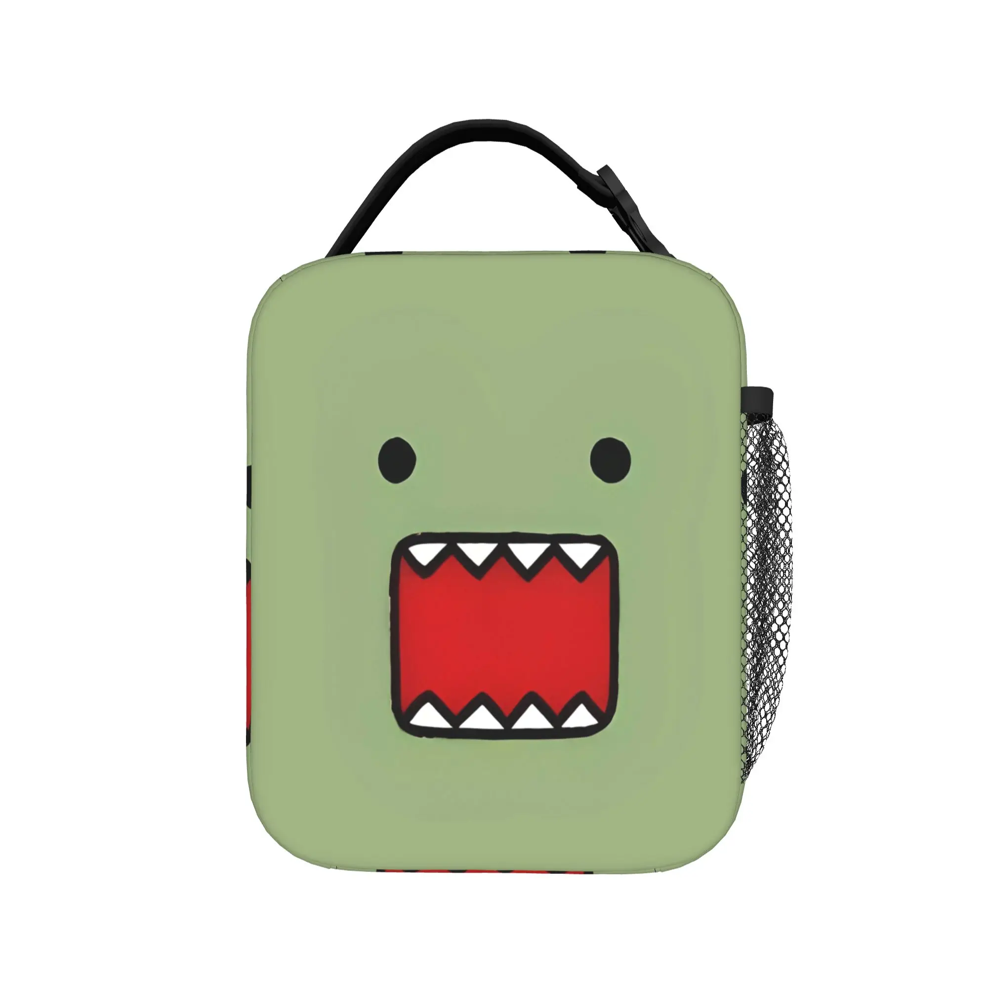 Domo Kun Doll green Lunch Bag For Child  Graphic Lunch Box Fun School Cooler Bag Convenient Waterproof Thermal Lunch Bags