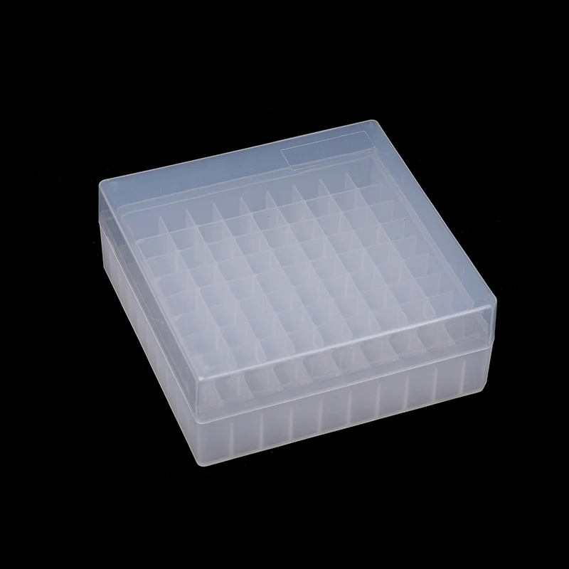 100-Hole Laboratory Plastic Tube Rack For 1.5ml/1.8ml/2ml Cryopreservation Tubes With Connection Cover Tube Storage Box