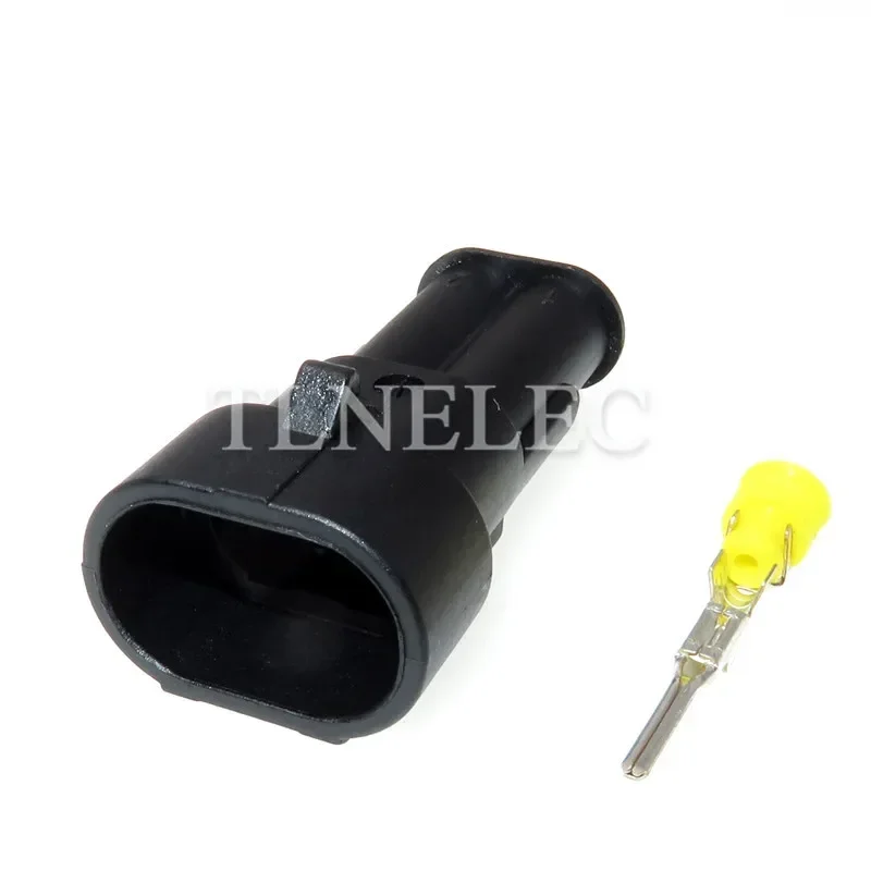 2 Pin Way Male Female AMP Superseal Type Waterproof Electrical Wire Auto Connector Plug 282104-1 282080-2 TE